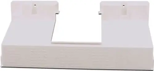 Weißes Regelungsgehäuse, flache Form mit Aussparung in der Mitte, montierbar, für Anwendungen von Wolf.